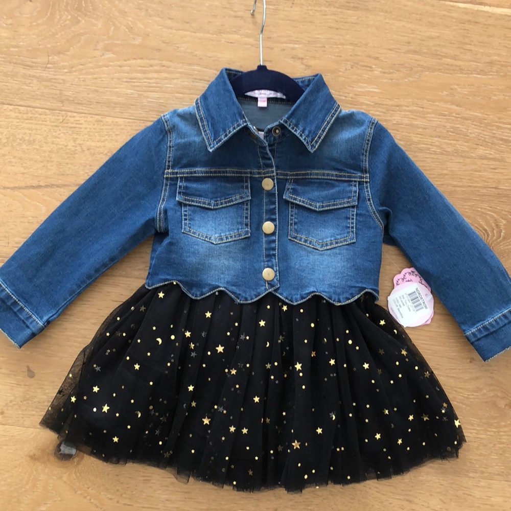 18months brand new denim & tulle dress